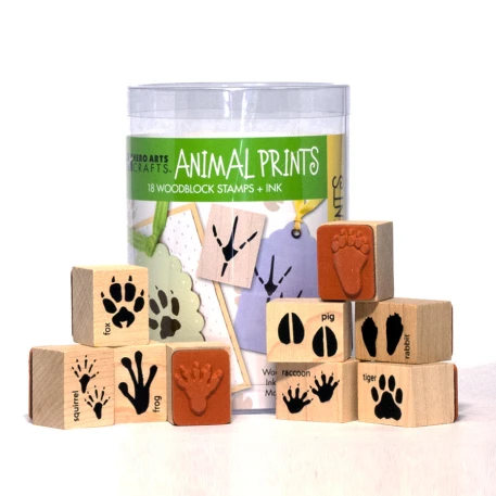 Animal Track & Footprint Ink Stamp Set  Ink Stamps Of Animal Tracks For  Crafts