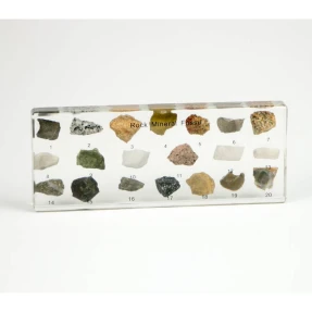 Minerals and Fossils Acrylic Block