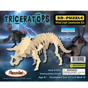 Triceratops 3D Wooden Puzzle