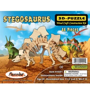 Stegosaurus 3D Wooden Puzzle