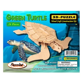 Green Sea Turtle 3D Wooden Puzzle