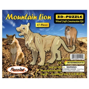 Mountain Lion 3D Wooden Puzzle